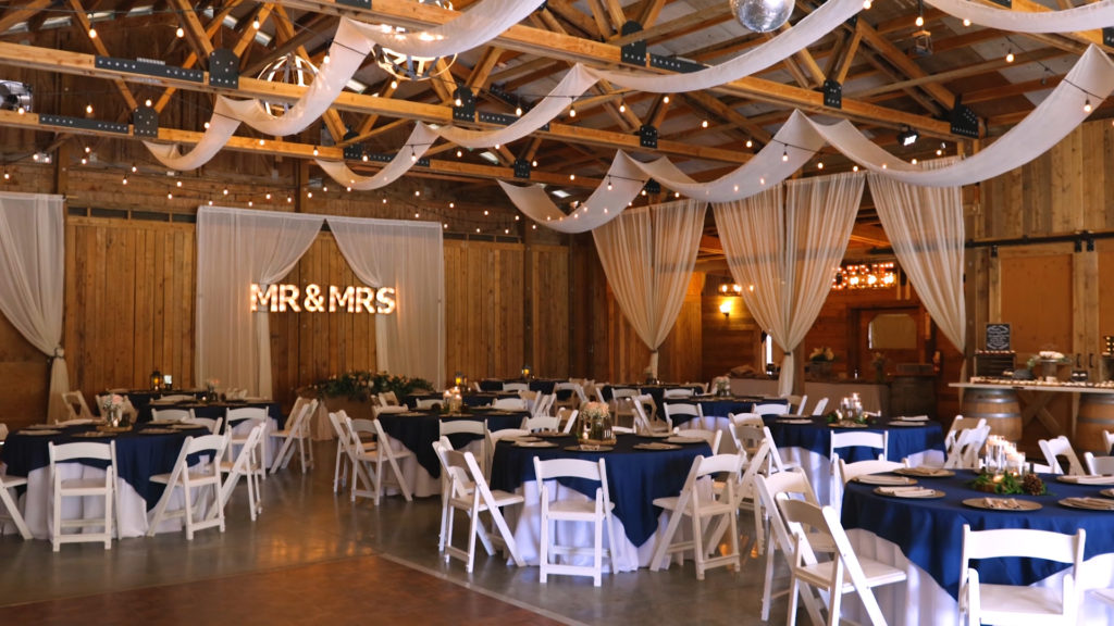 reception at Rein Fire Ranch Wedding