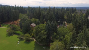 drone shot for wedding video in bellevue
