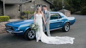 classic car mustang wedding video