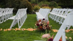 Fall Kiana Lodge Wedding Ceremony decor